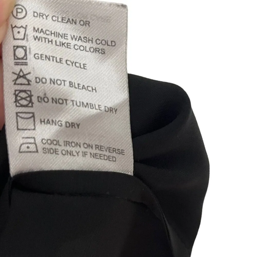 The Reset R/Label Satin V Neck Tank Sleeveless Blouse Black Top Women’s Size XS - Image 5