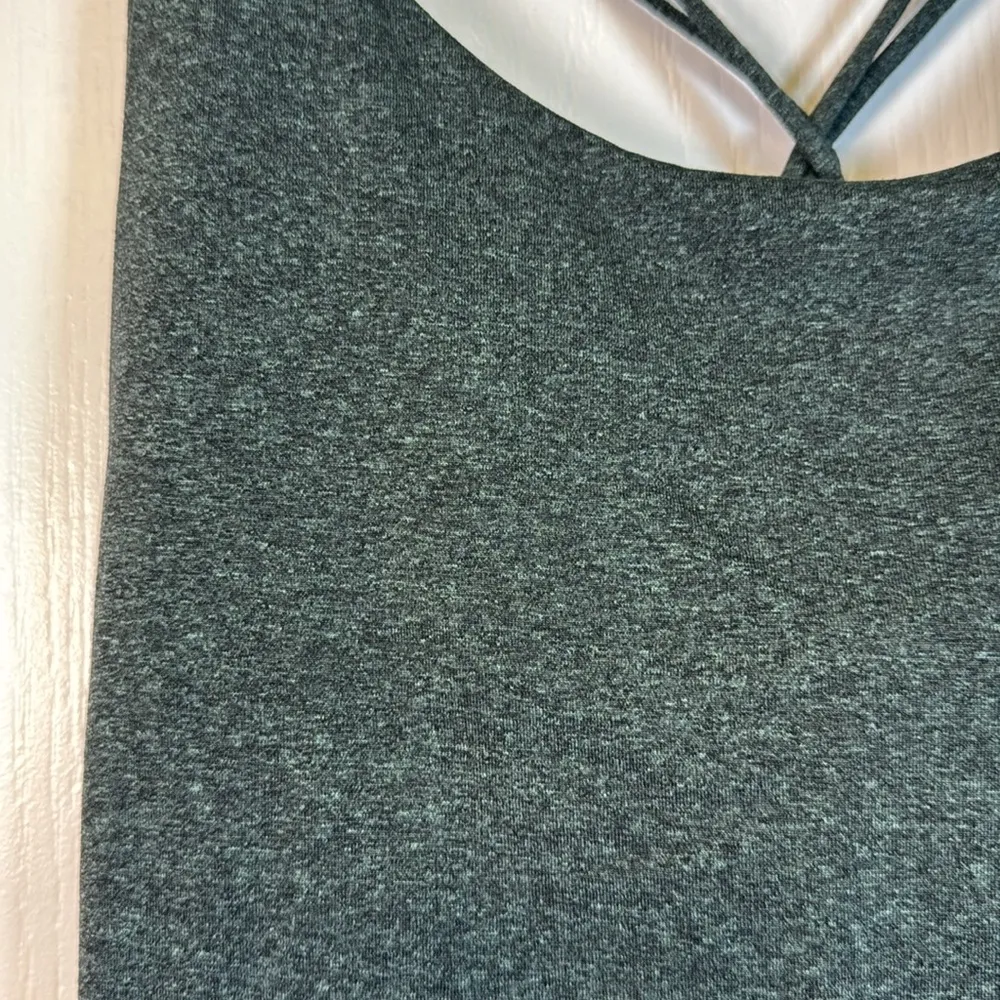 Prana Sports Bra Tank Top Green Black Size Med EUC #1567 - Image 2