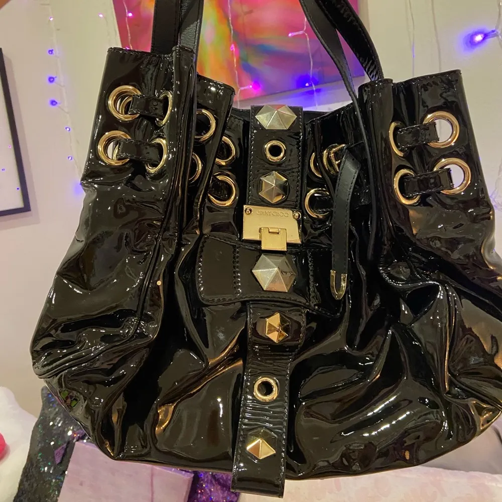 Jimmy Choo Patent Leather Handbag day - Image 5
