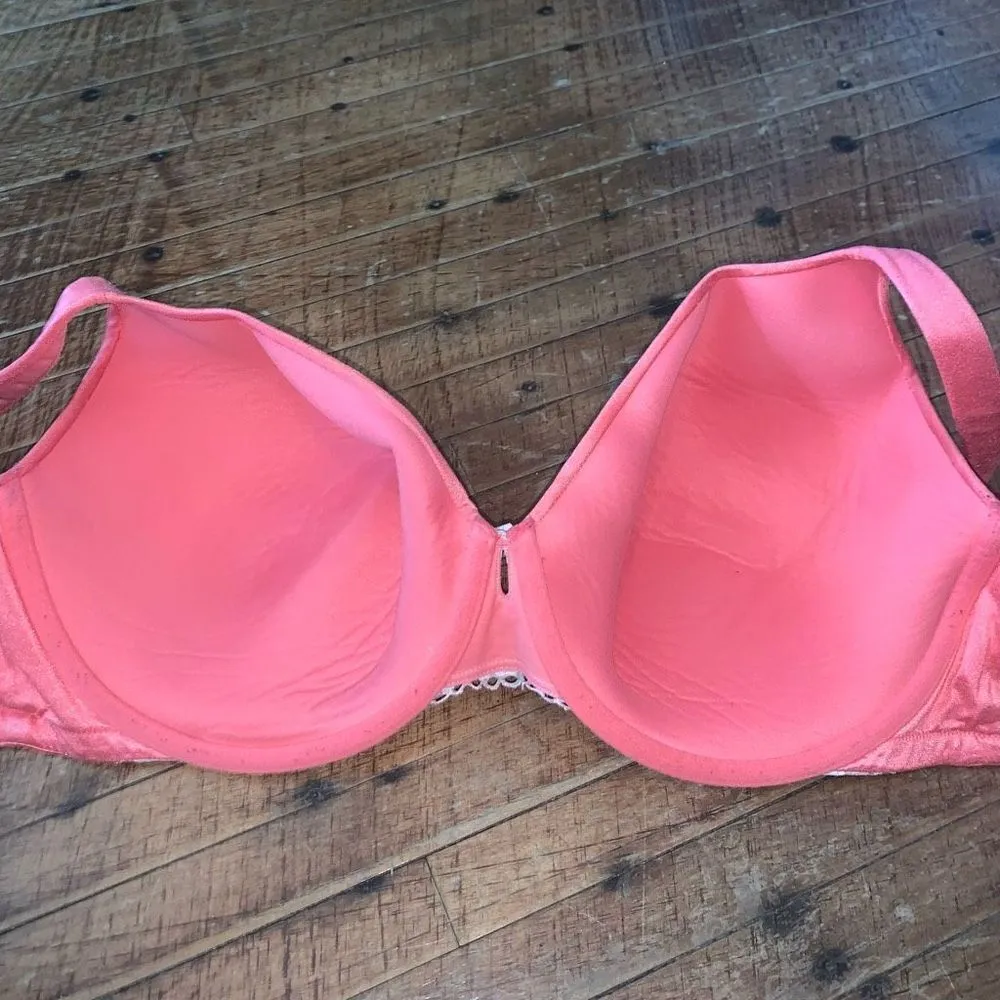 Cacique coral lace trimmed lightly lined full coverage 42DDD bra - Image 2