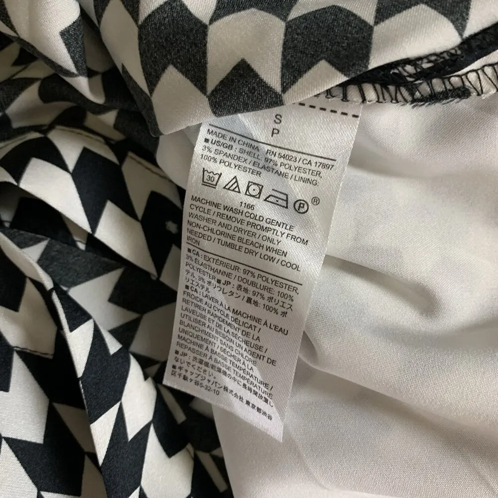 Banana Republic Houndstooth Shirt Dress Mod Retro Workwear Chic Small - Image 6