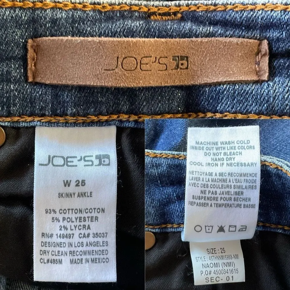 joe's jeans  Blue Naomi Skinny Ankle Jeans 25 - Image 5