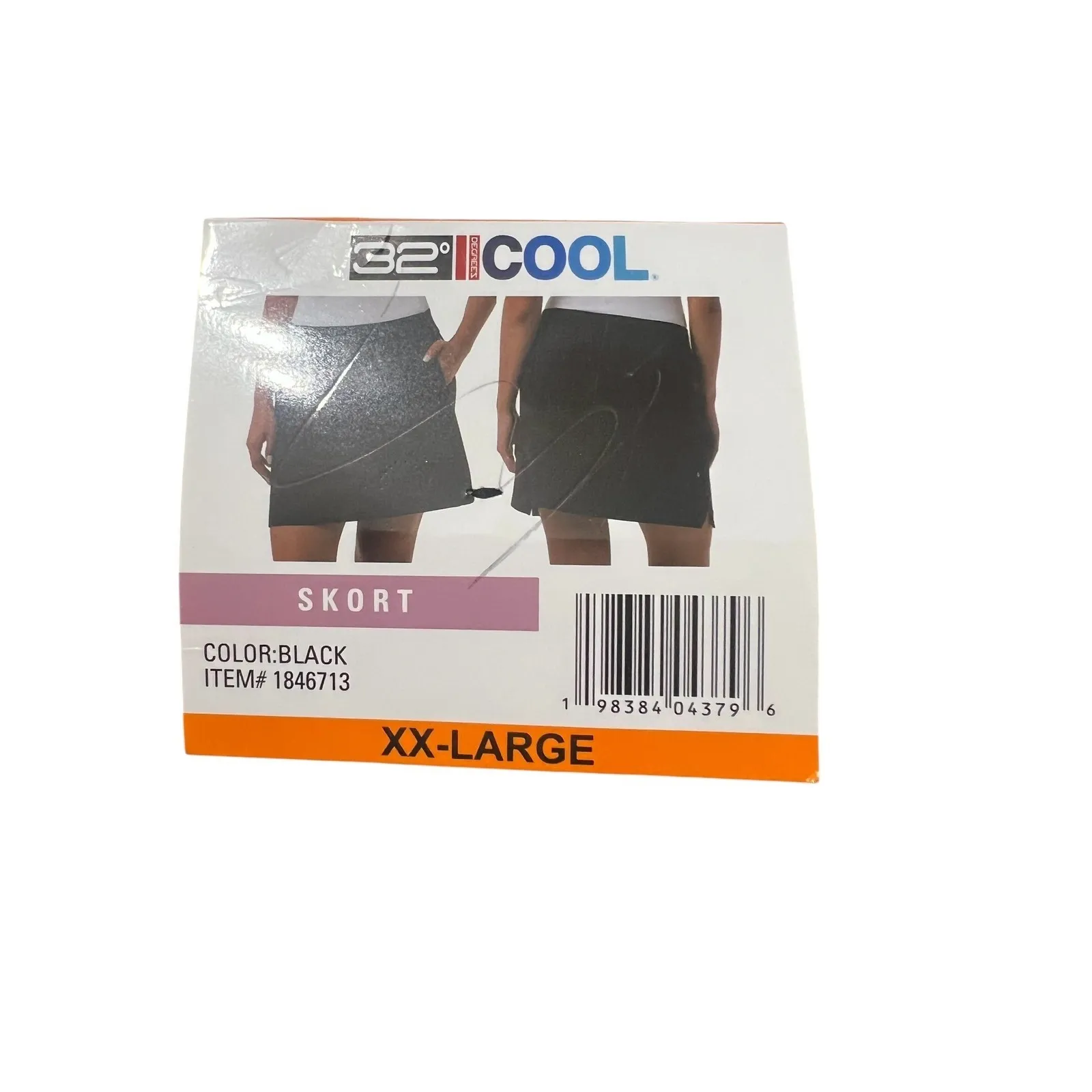 32 Degrees Cool Skort XX-Large Black Athletic Golf Tennis Skirt - Image 3