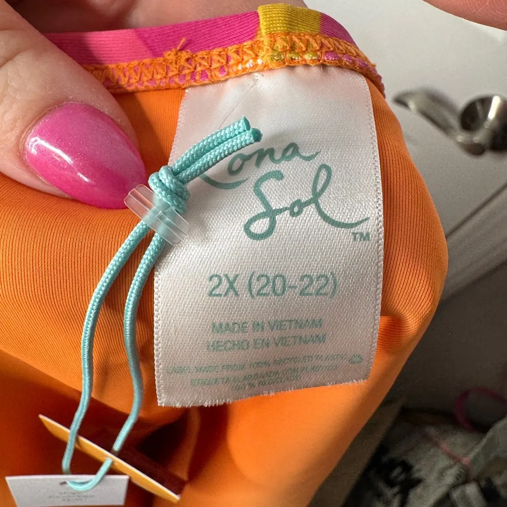 KONA SOL High Waisted Skirted Abstract Print Bikini Bottom Size 2XL‎ (20-24) NEW - Image 5