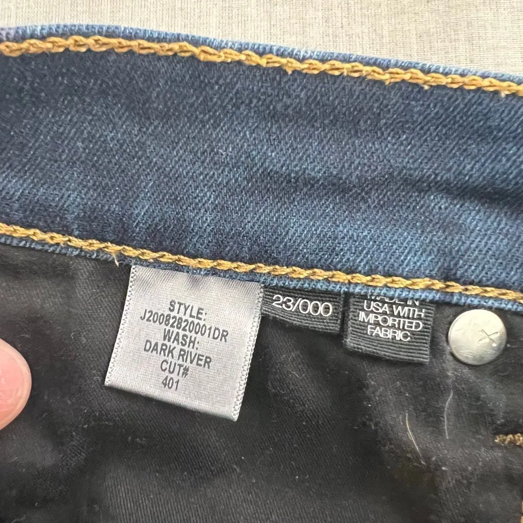 Veronica Beard Debbie Ankle-Crop Skinny Jean Dark river Blue Jean size 23 or 000 - Image 10