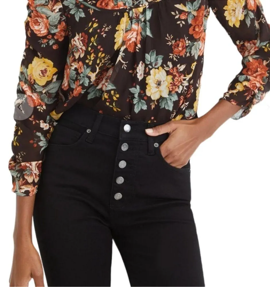 VERONICA BEARD COATED BLACK BUTTON FLY DEBBIE SKINNY JEANS SIZE 28 - Image 3