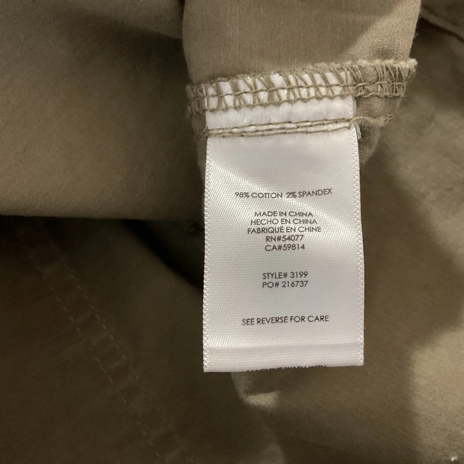 Cabi The Scout Stretch Chino Acorn Pants Utility Style‎ Women's Size 10 - Image 5