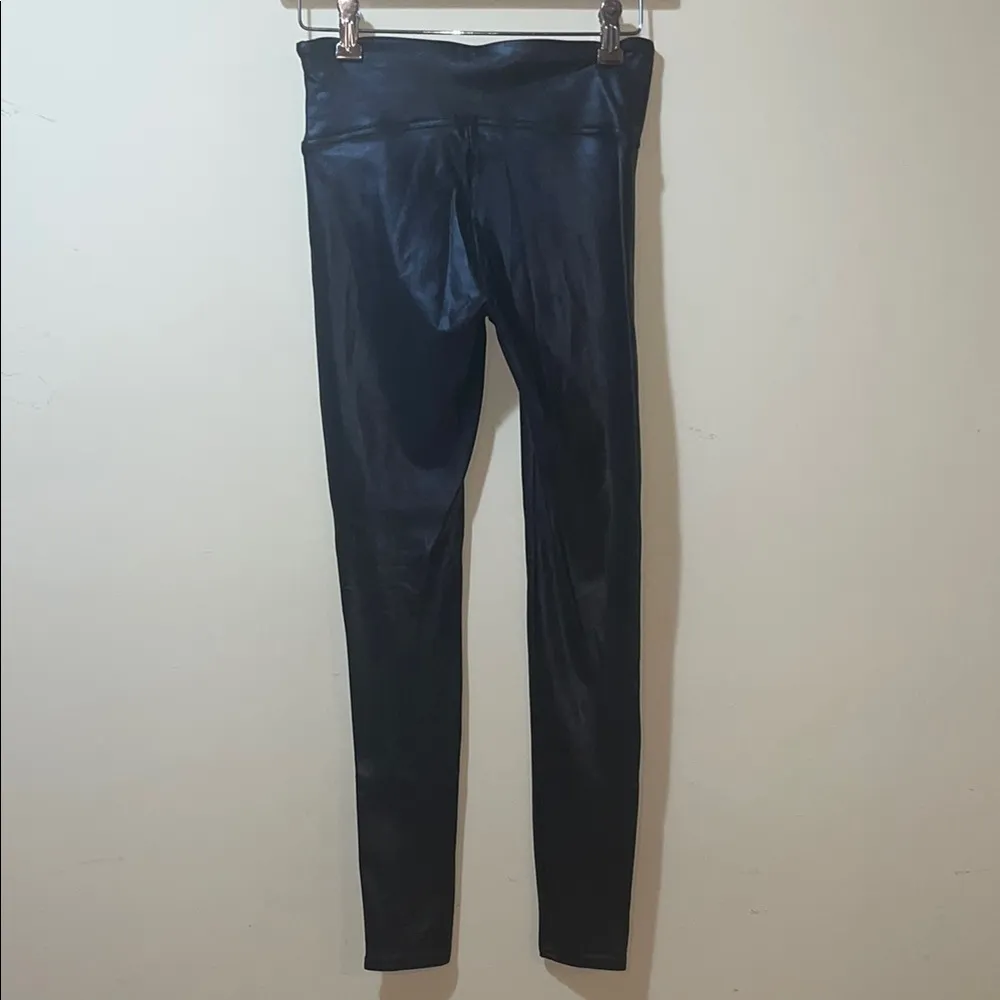 Women’s SPANX Faux Leather Leggings Tummy Control With Side Stripe - Image 7