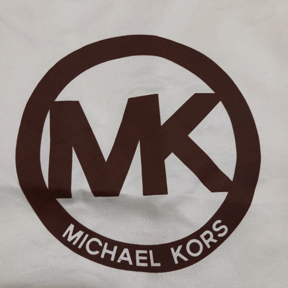 Michael Kors Large Satin Drawstring Dust Bag in Beige Brown - Image 2
