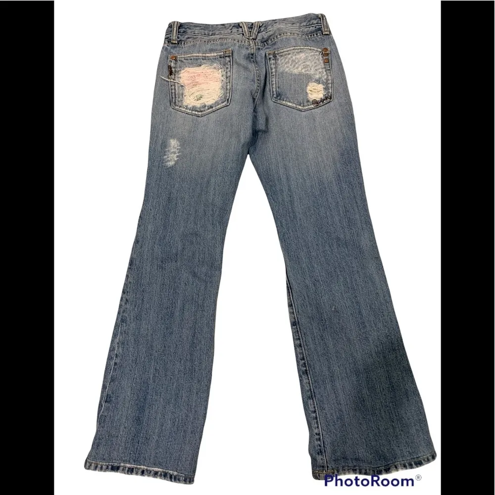 Rare Miss Me Distressed Destroyed Boot Leg Jeans - Image 2