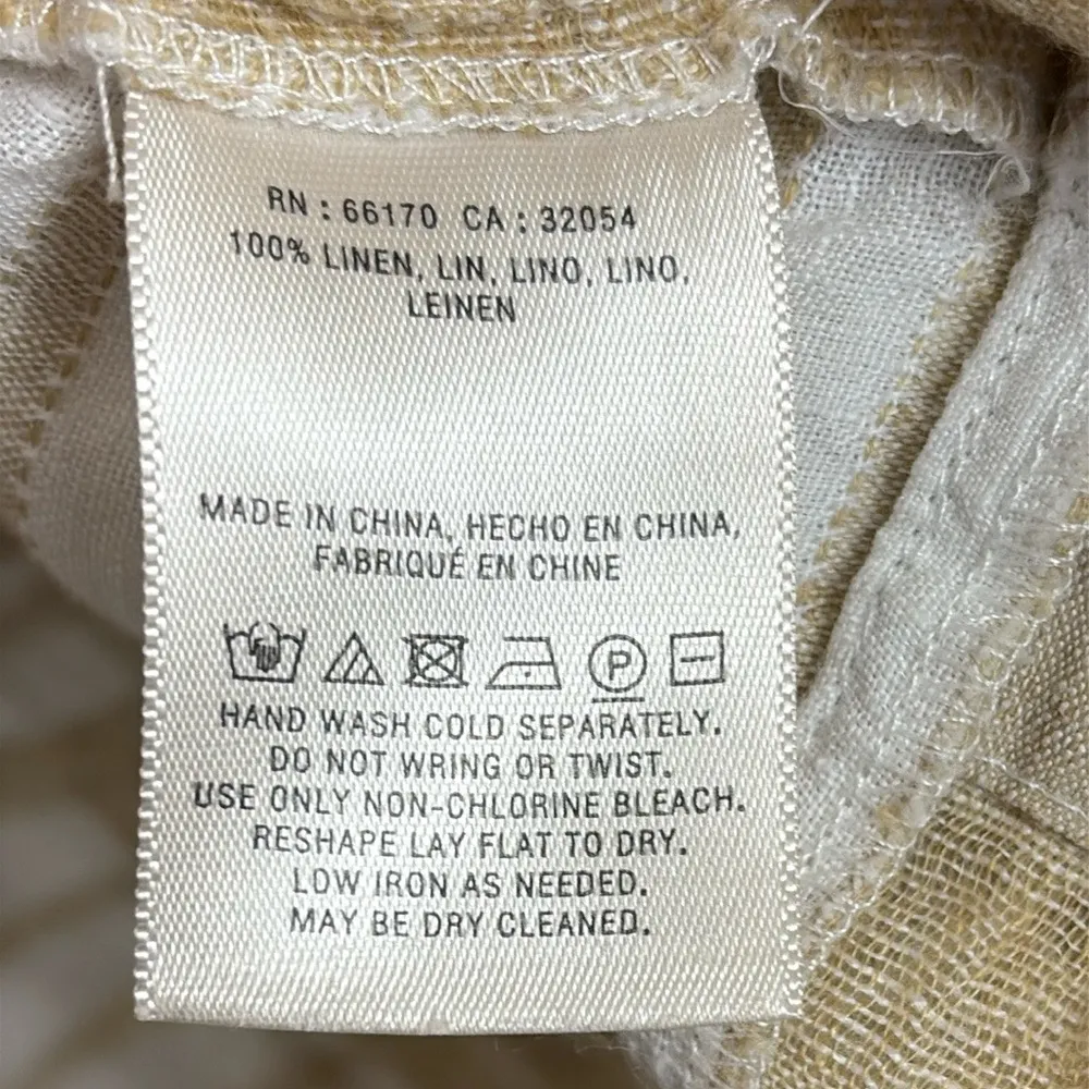 Anthropologie Akemi + Kin 100% Linen Tunic Oversized Coverup Sleeve Striped Sz M - Image 12