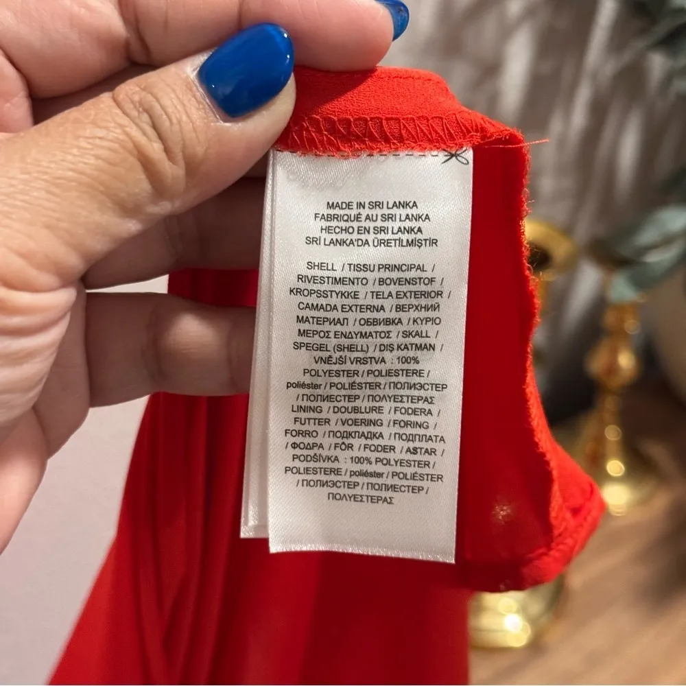 Lauren Ralph Lauren Size 2 Hibiscus Georgette Fit Flare Midi Dress Wedding Party - Image 4