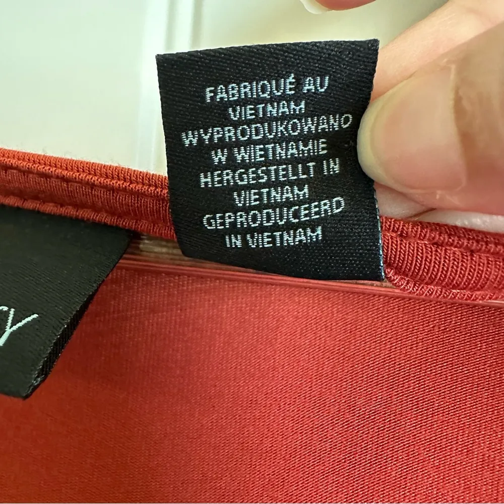 Cynthia Rowley, burnt orange, tiered dress women large - Image 9