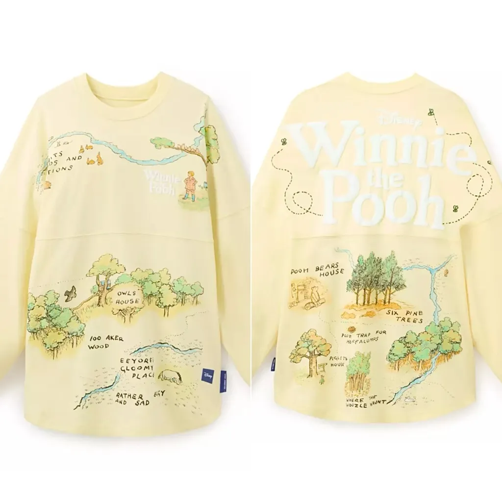 NWT Disney Exclusive Winnie The Pooh Hundred Acre Wood Map Spirit Jersey Medium - Image 2