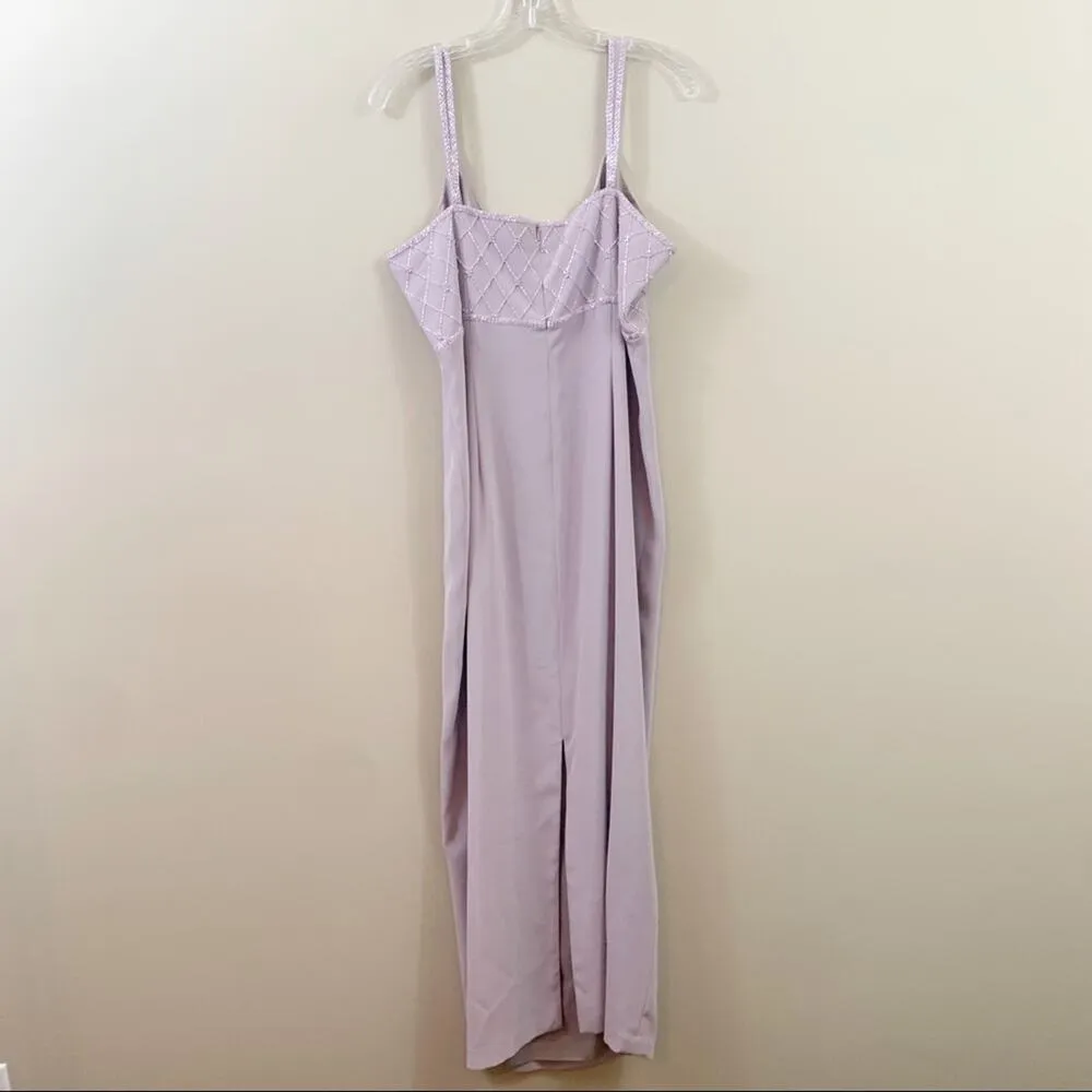 Montage Collection by Mon Cheri Sleeveless Maxi Beaded Lavender Wedding Dress Purple Size 16 - Image 8