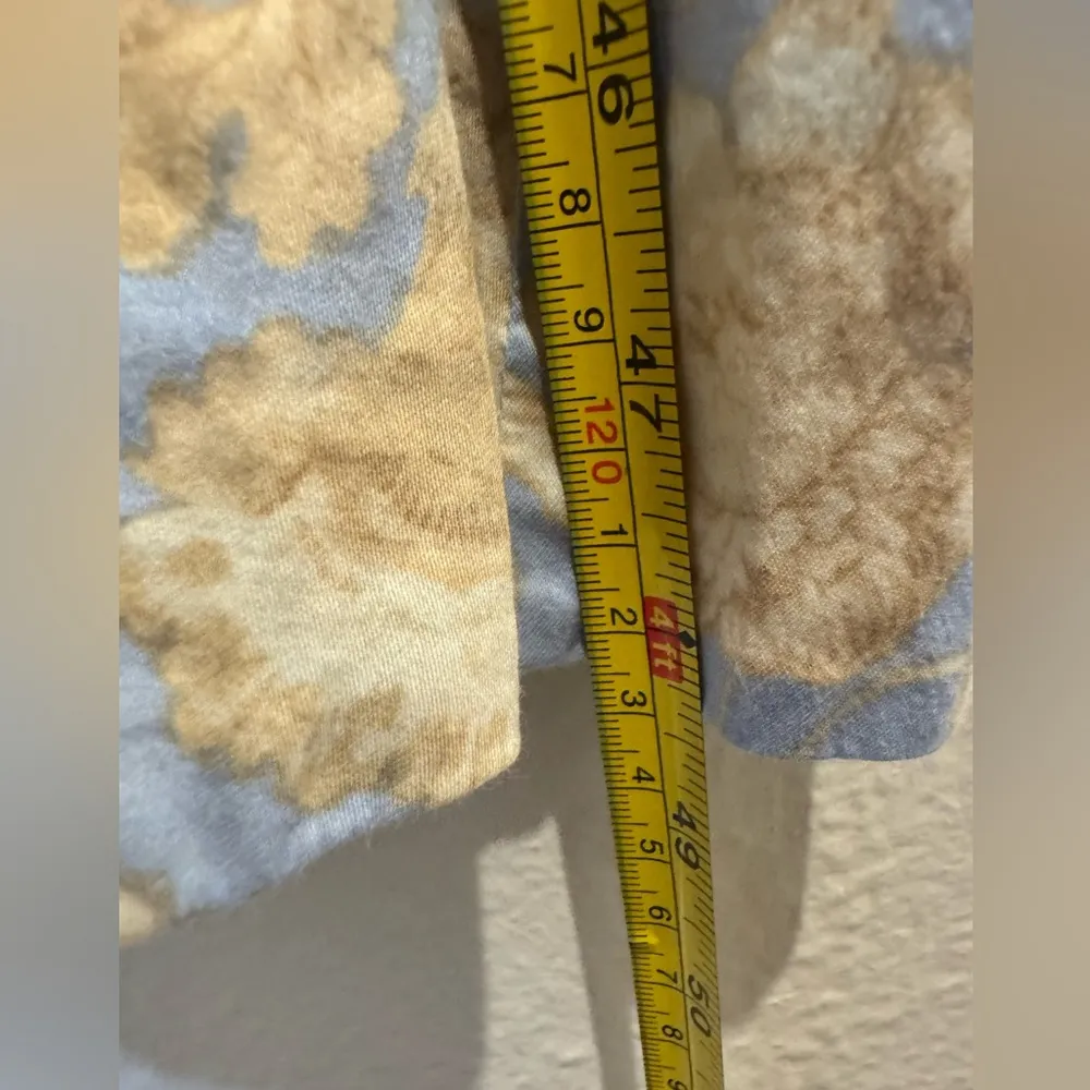 Rebecca Taylor Short‎ Sleeve Satin Leaf Floral 100% Cotton Maxi Dress Size 8 - Image 14