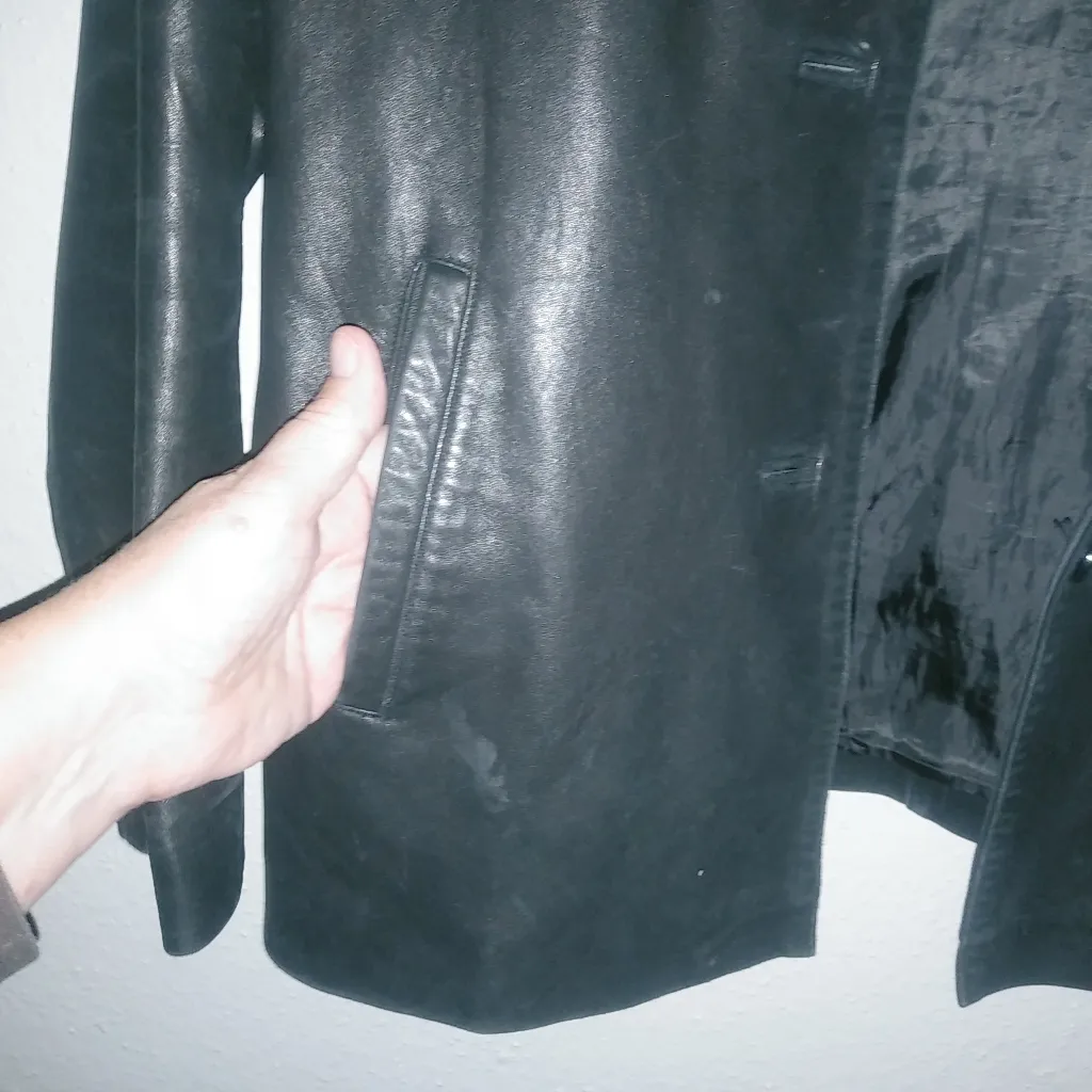 Andrew Marc NY L Womens Genuine Leather Button Down Jacket - Image 4