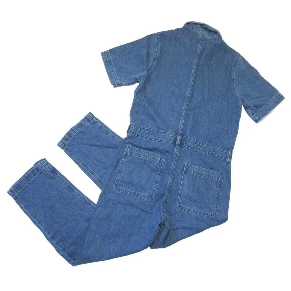NWT Everlane The Super-Soft Jean Coverall in Medium Blue Denim Cotton Jumpsuit 2 - Image 6