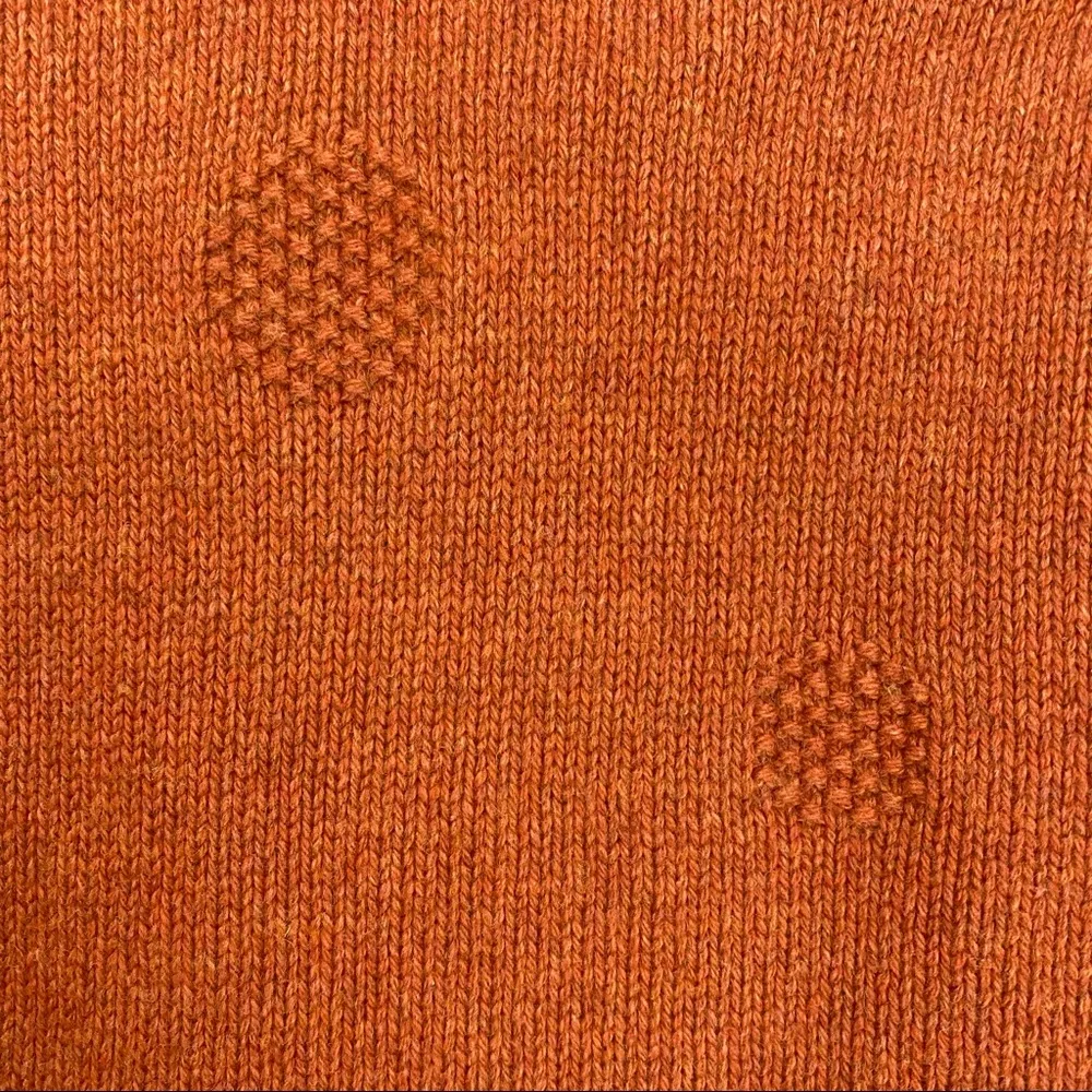 Madewell Dotted Easton Puff Sleeve Pullover Sweater In Cotton Merino Yarn Rust - Image 10