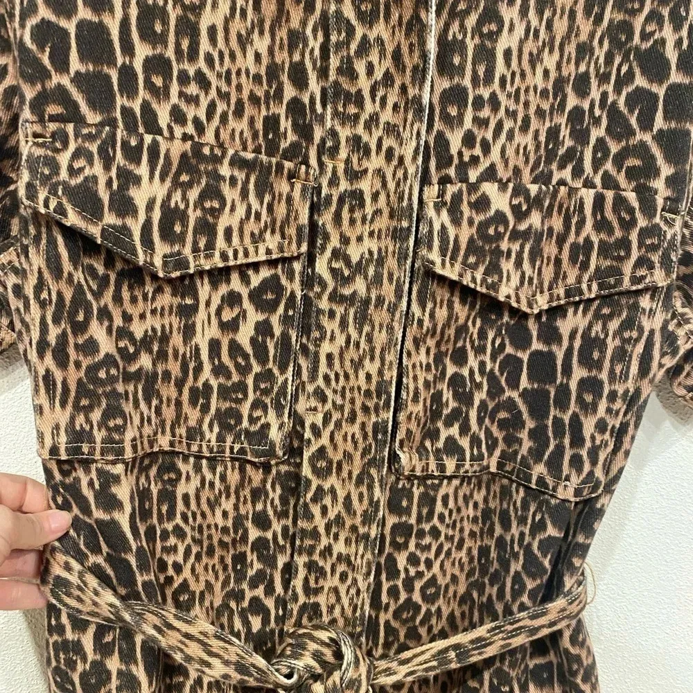 CMEO COLLECTIVE Reiterate Dress - Brown Leopard Size Small EUC - Image 3