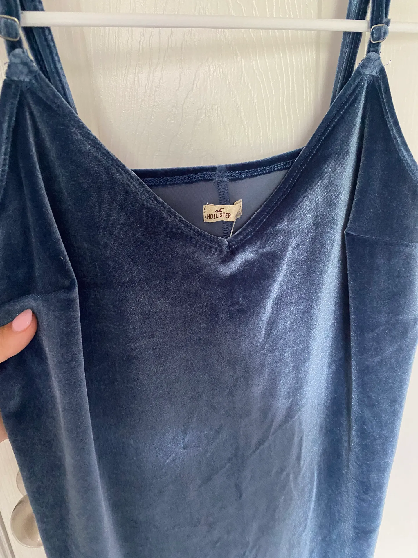 Blue Velvet Slip Dress - Image 2