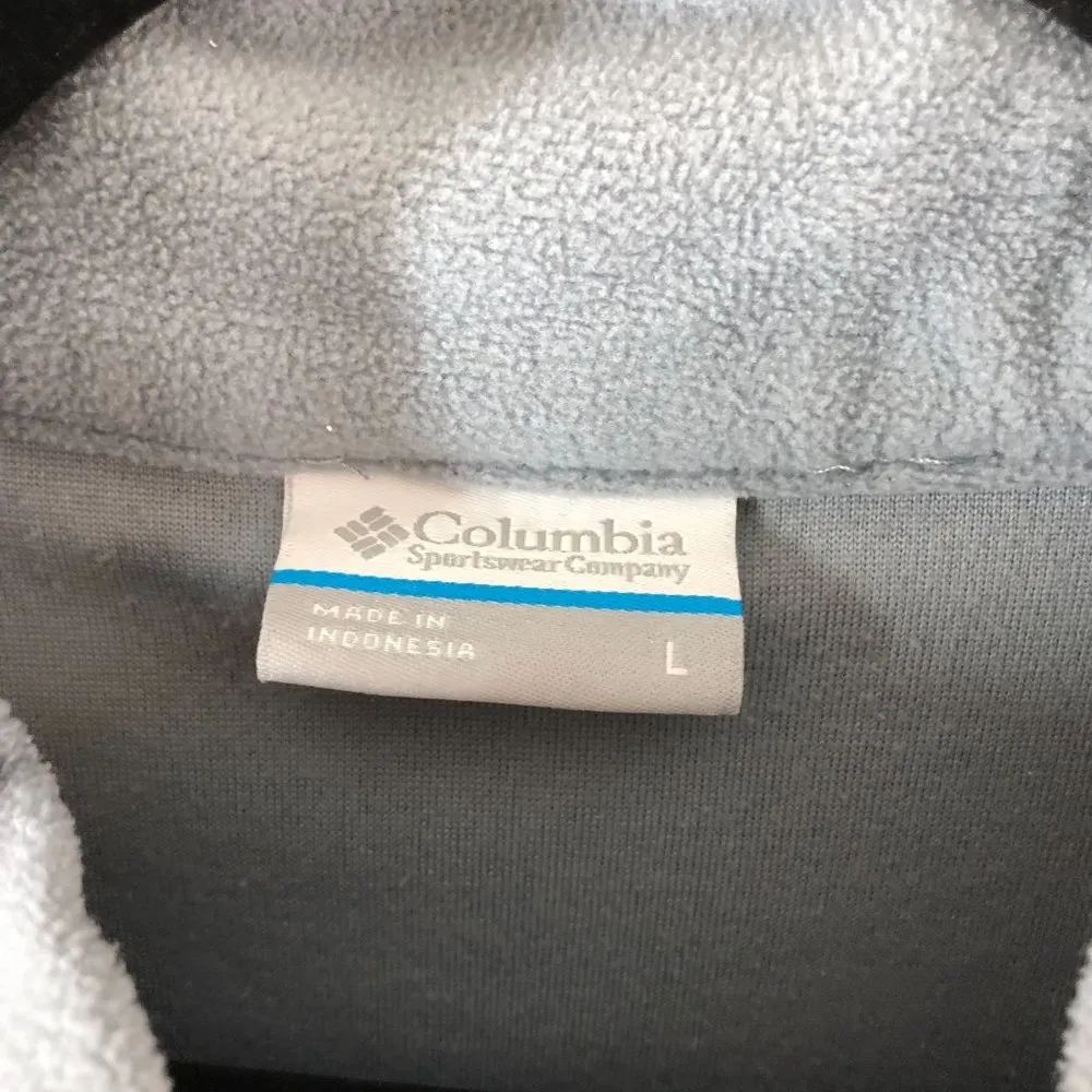 Columbia Womens Fleece Pullover 1/4 Zip Blue L - Image 3