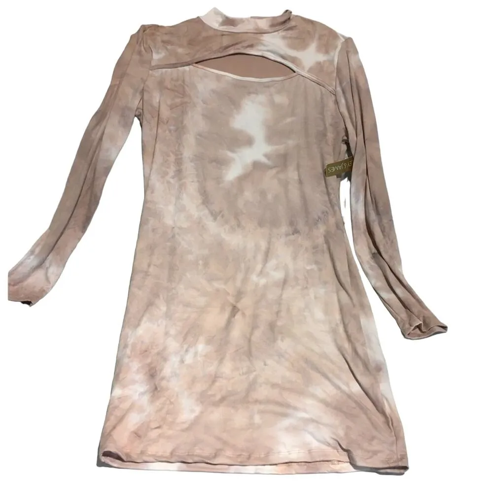 Tie Dye Long Sleeve Bodycon Dress - Image 4