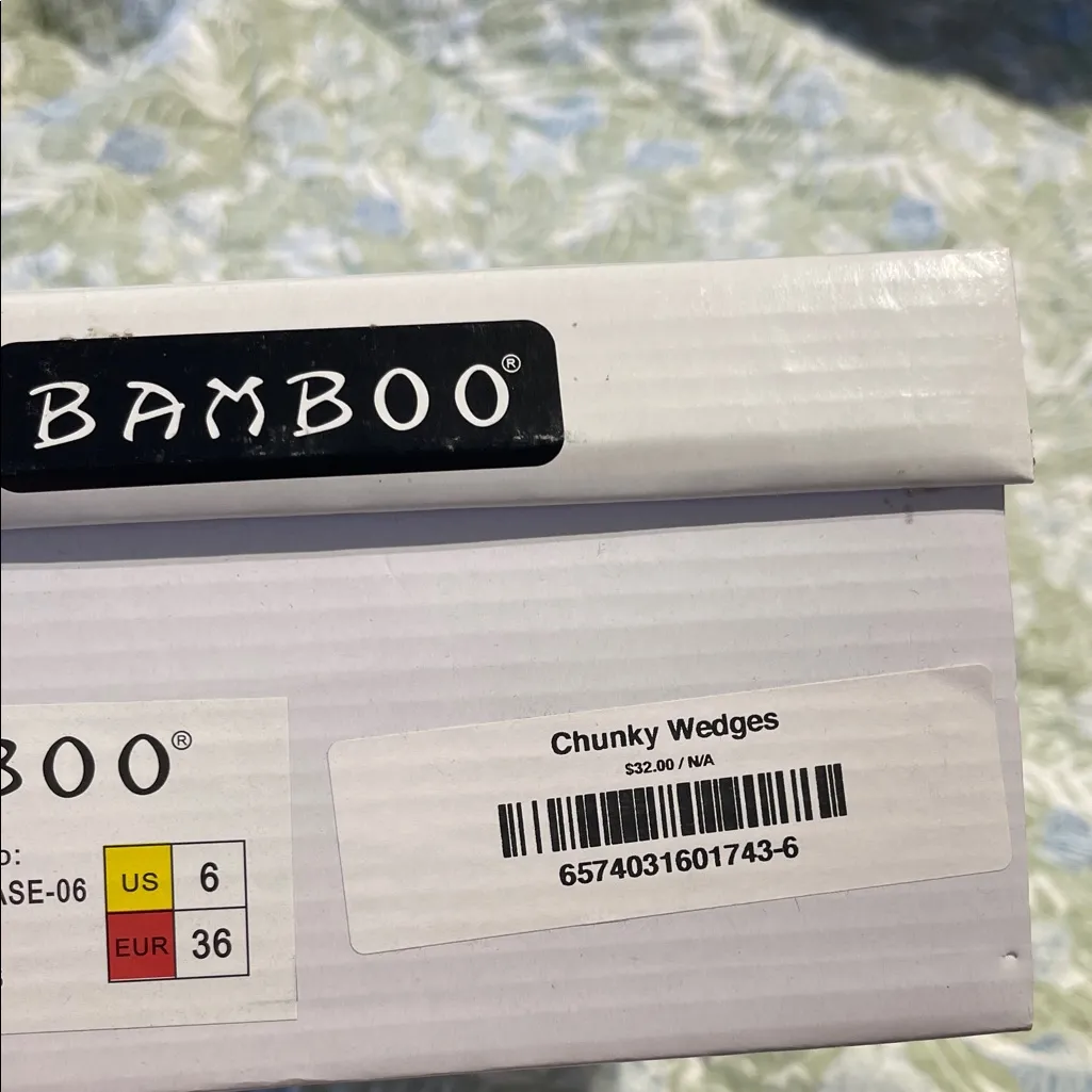 BAMBOO Tan Wedge Sandals - Image 7