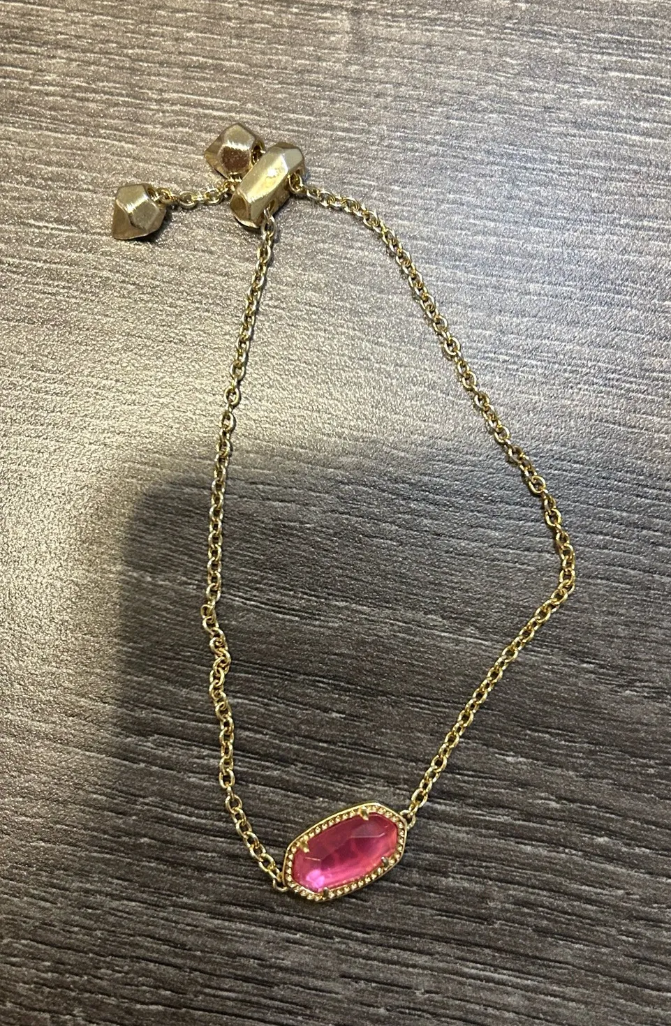 Kendra Scott gold hot pink pendant bracelet - Image 3