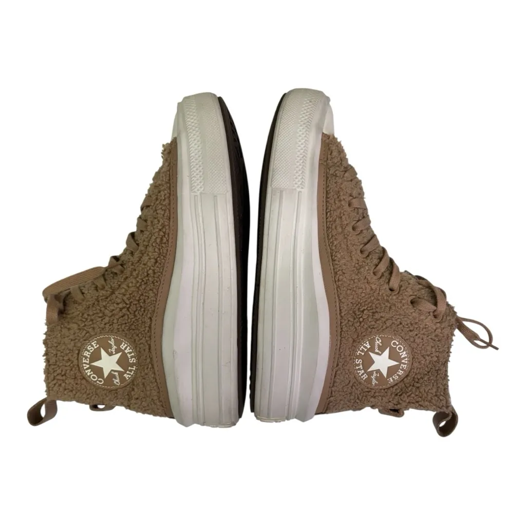 Converse Chuck Taylor All Star Sherpa High Top Sneakers Brown Women US‎ 8 EUR 39 - Image 6