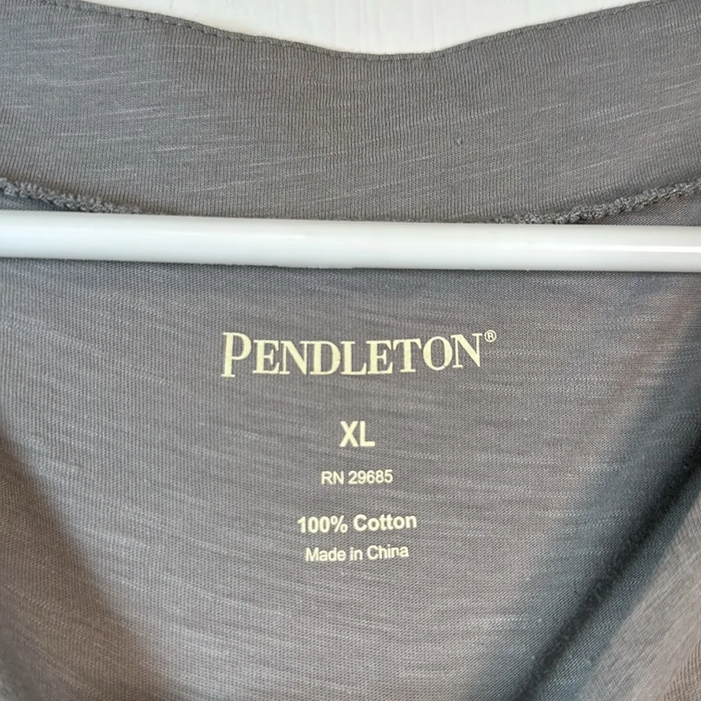 Pendleton Taupe Short Sleeve Pullover Blouse Shirt Size XL EUC #0700-AZ - Image 5