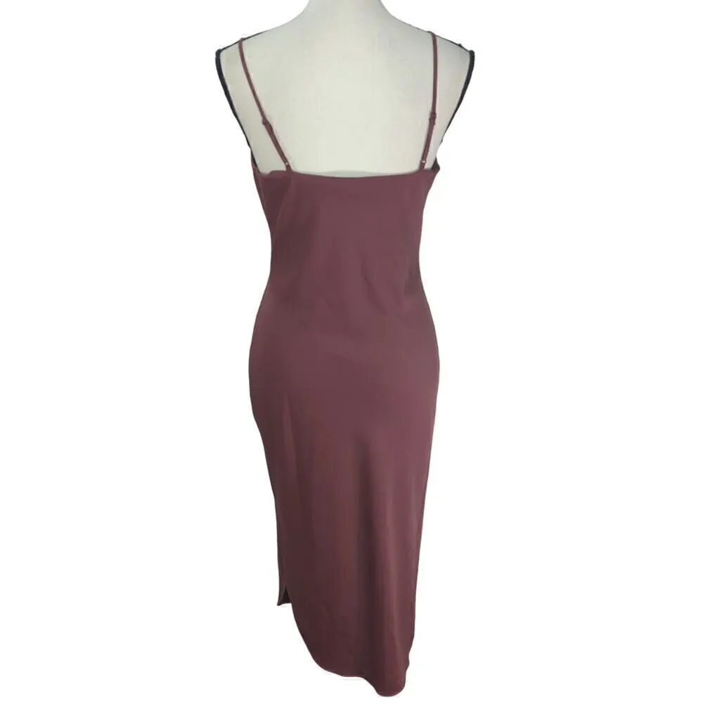 Illa‎ Illa Juanne Midi Slip Dress Mauve Asymmetrical Small NWT - Image 5