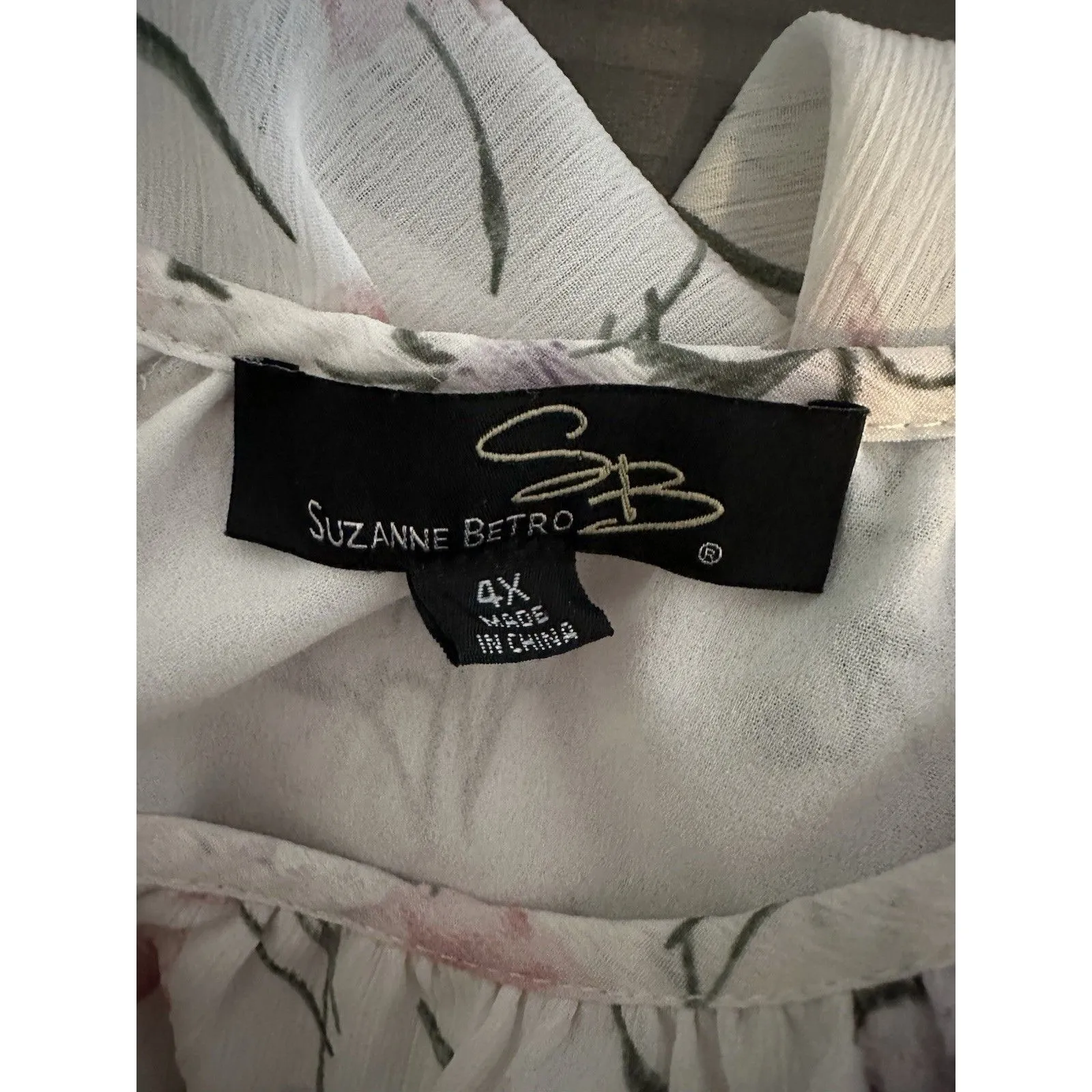 SB Suzanne‎ Betro Womens 4X Cold Shoulder Top Floral Cottagecore Romantic Flowy - Image 7