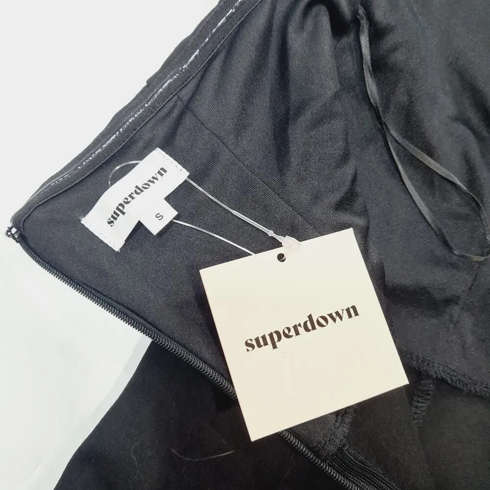 Superdown Gianna Sweetheart Bodysuit in Black Small - Image 10