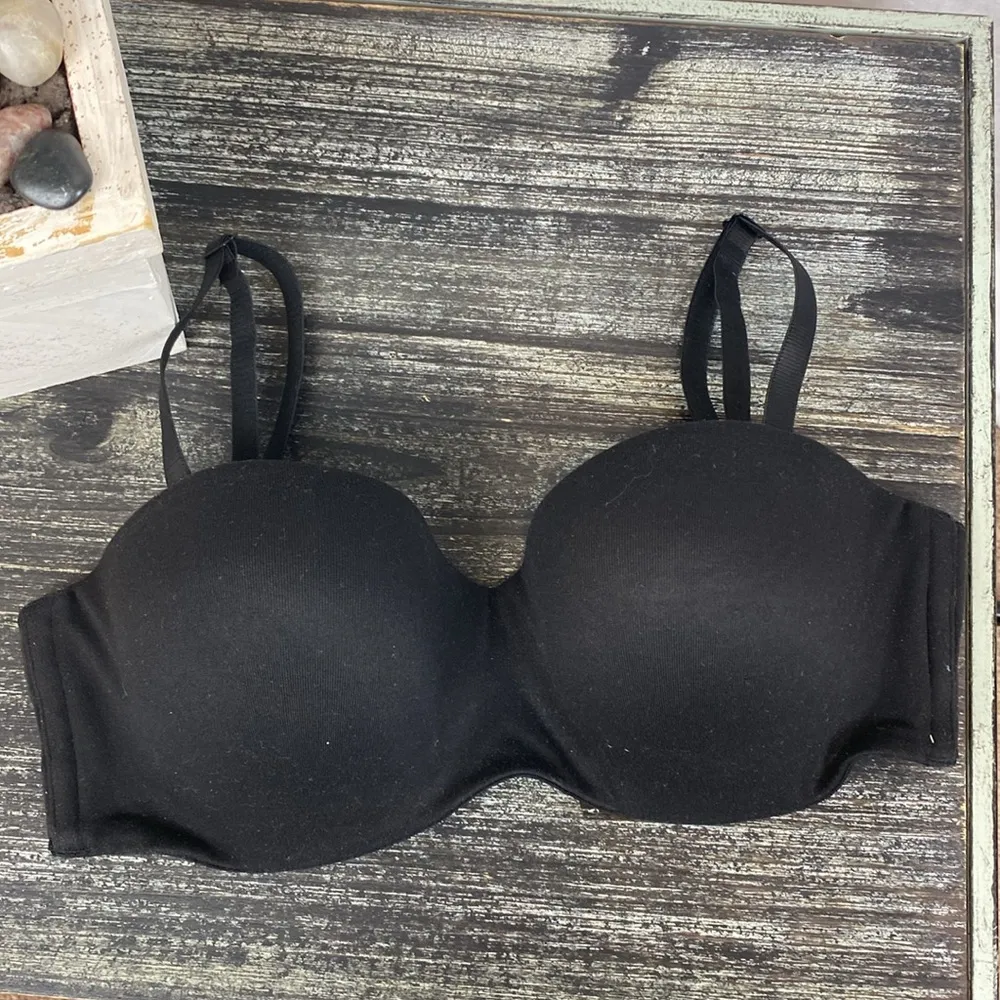 Victoria’s Secret Black Body by Victoria Lined Strapless Convertible Bra 34C - Image 3
