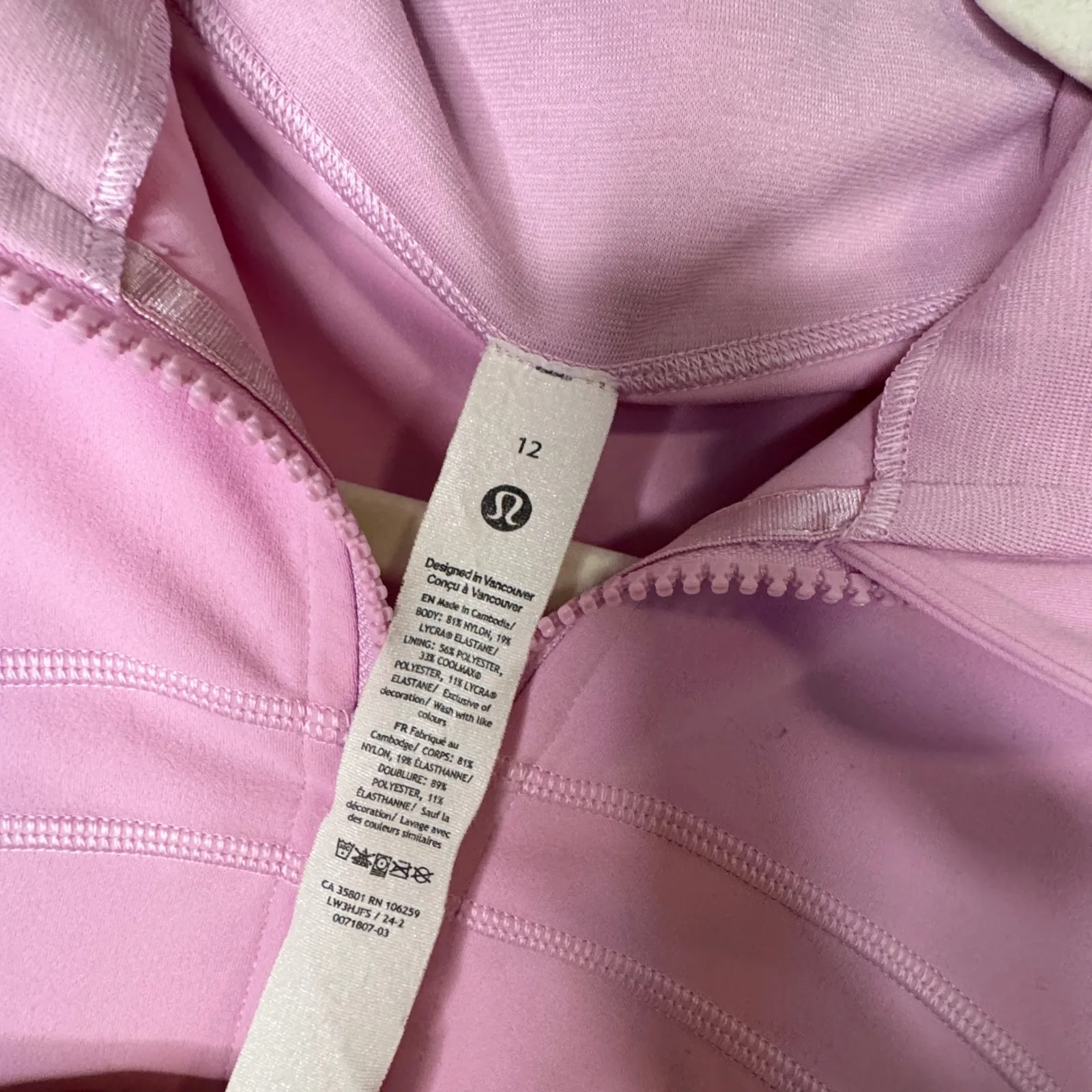 Lululemon Nulu Cropped Define Jaket in Vita Pink - Image 5