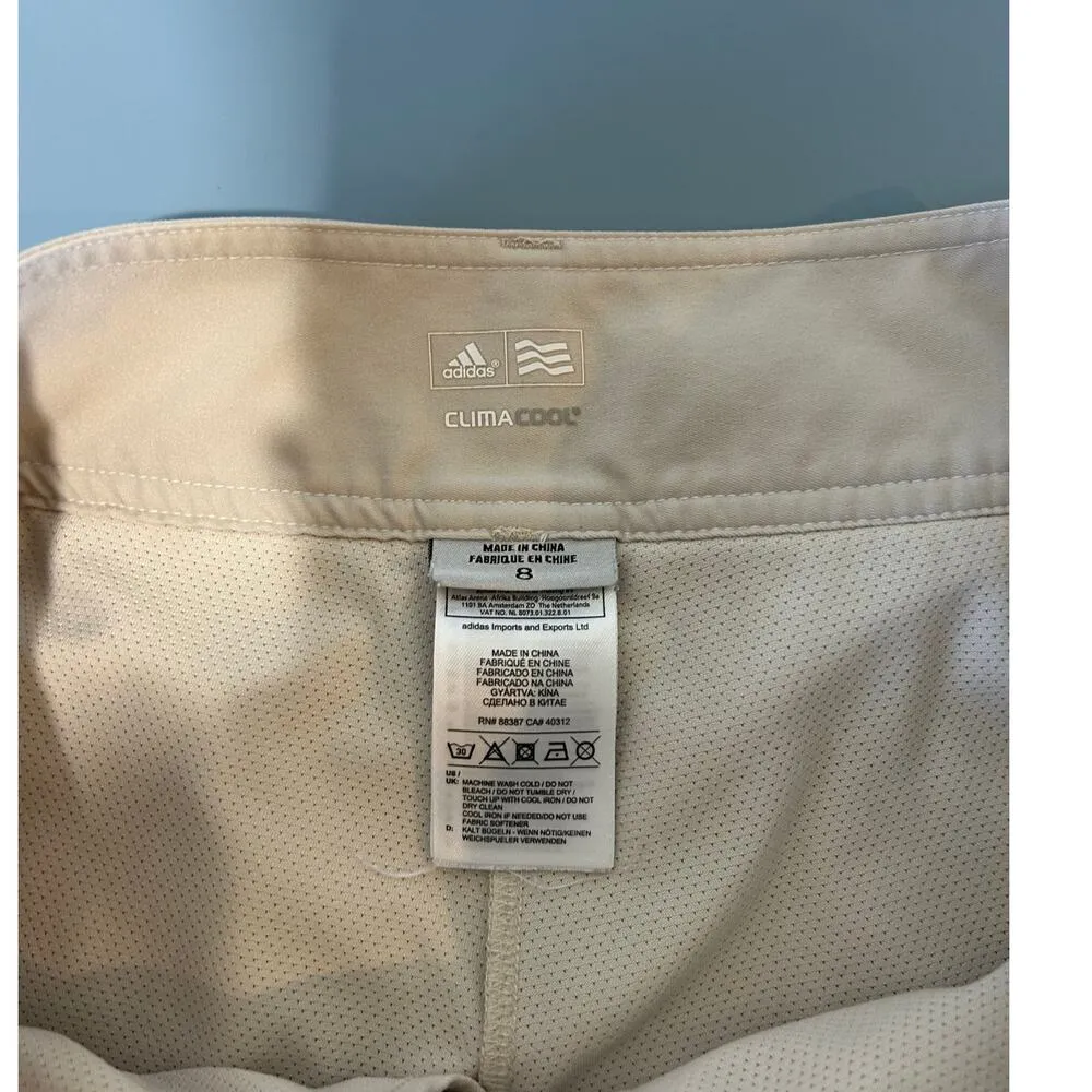 Adidas tan skort size 8 pockts built in shorts small stain - Image 5