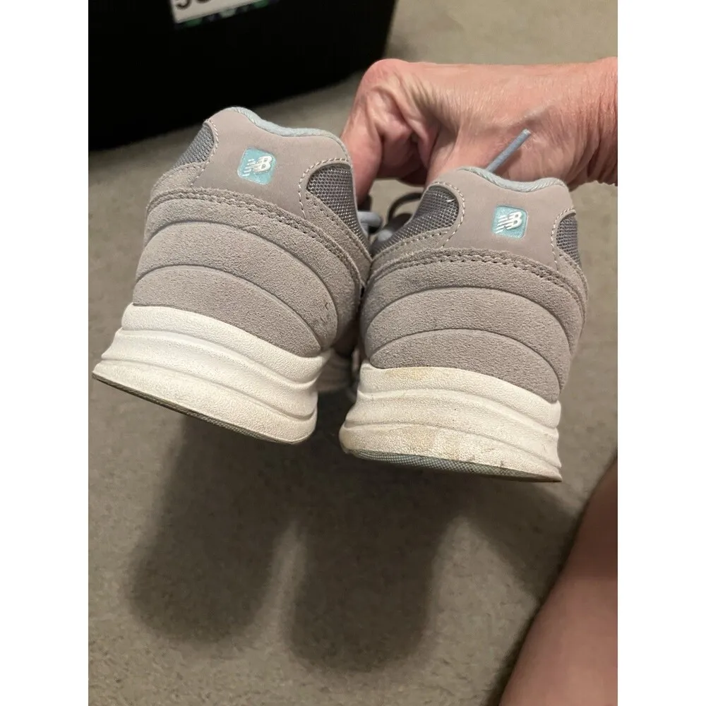 NB New Balance 877 Womens 9.5 Gray Blue Walking Shoes Sneakers - Image 3