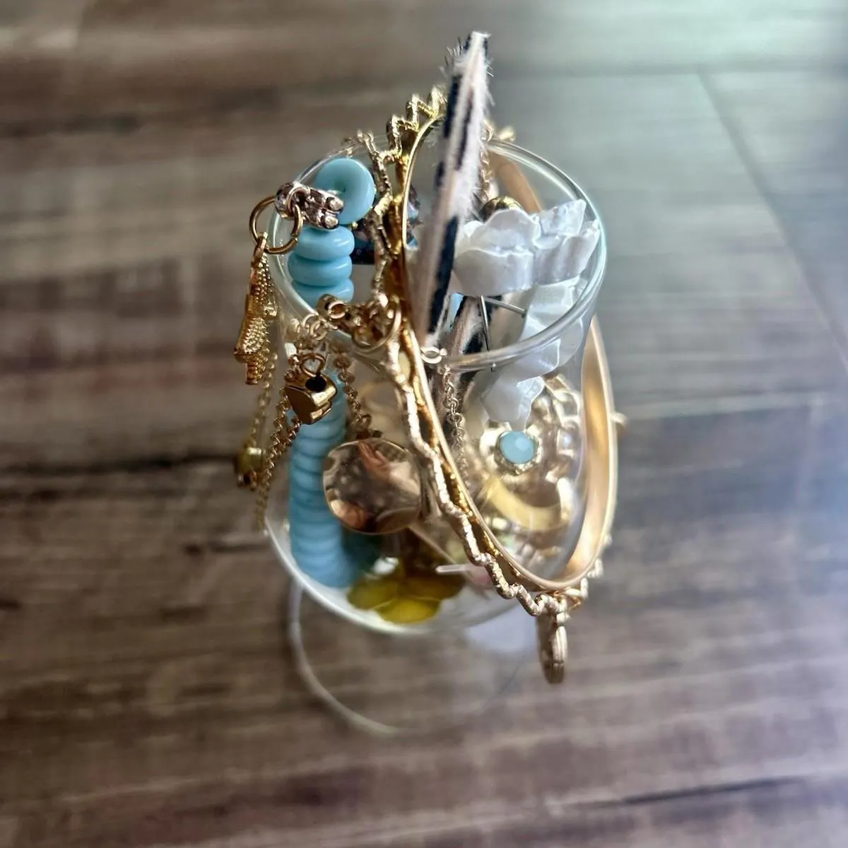 Mystery Jewelry Jar! Whimsical, Gold Tones, Colorful Flair! All Wearable! - Image 3