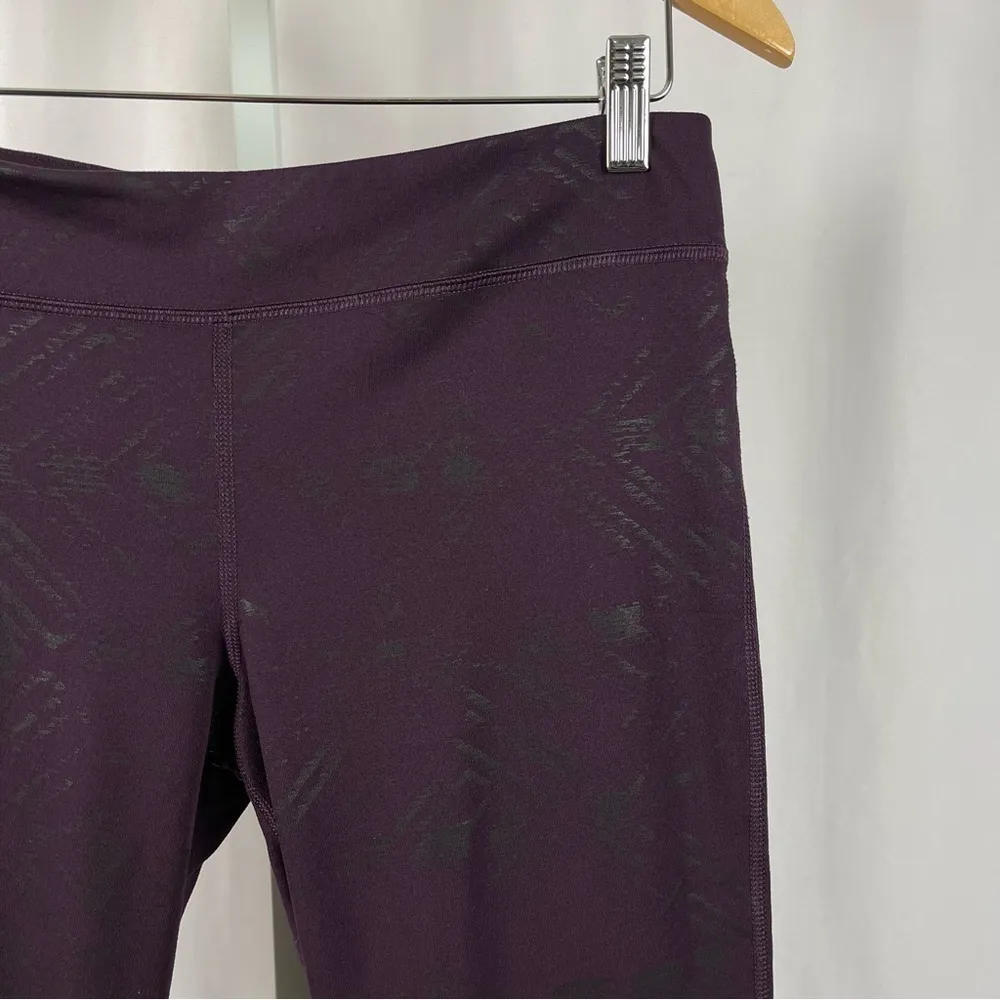 C9 Champion Large Deep Purple Plum Leggings Print Jewel Tone Abstract Yoga Gym - Image 5