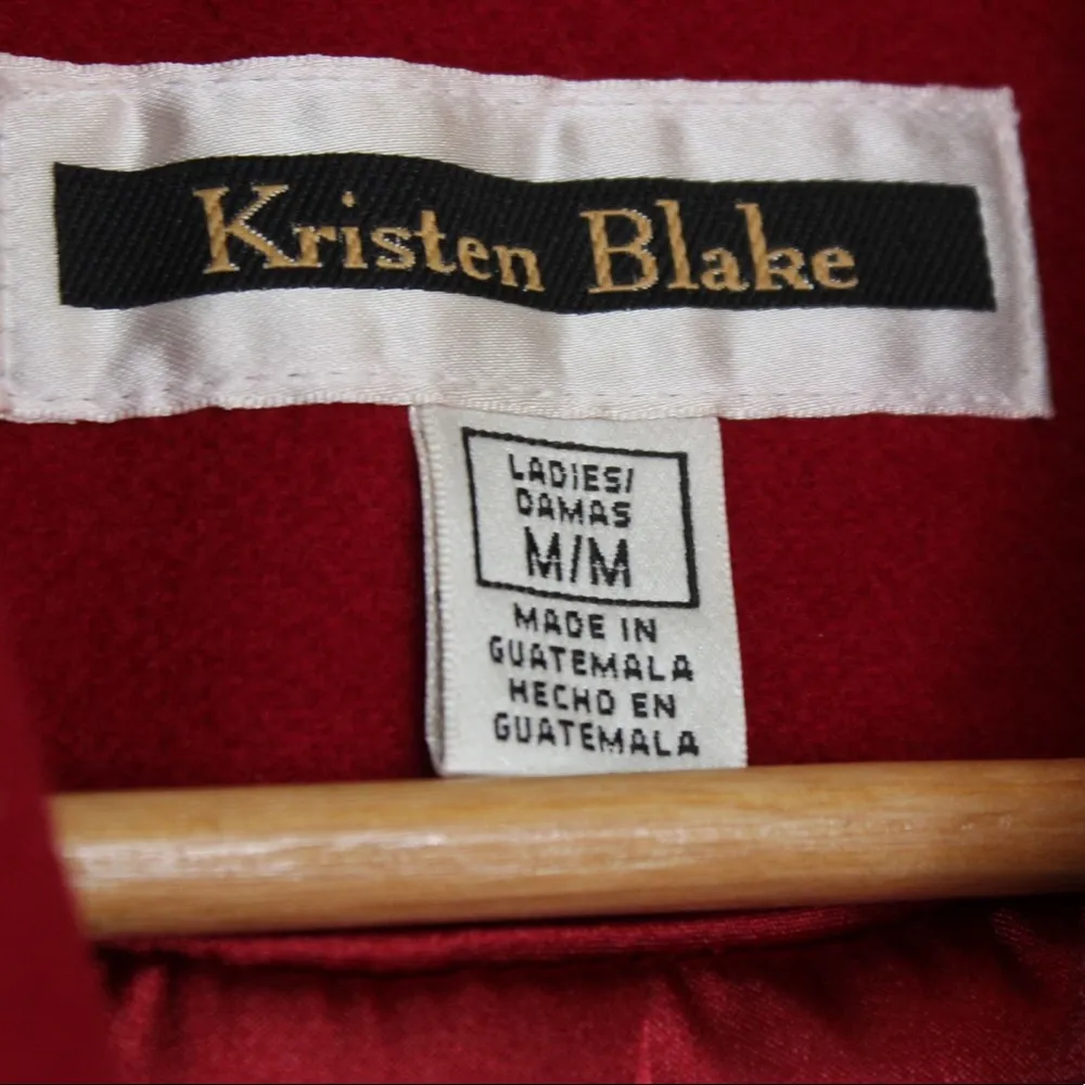 Kristen Blake | Red Australian Wool Blend Pea Coat Size M - Image 7