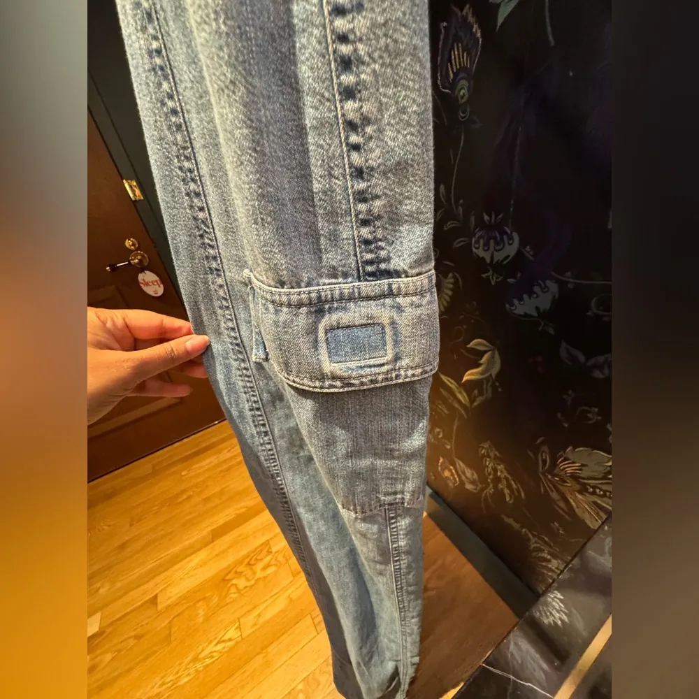 Vintage Y2K Jones New York Jeans Denim Maxi Dress with cargo pockets size 8 - Image 3