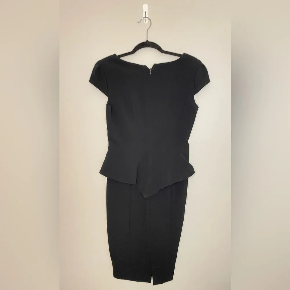 Zara Basic Peplum Dress, Black, Size S, EUC - Image 2