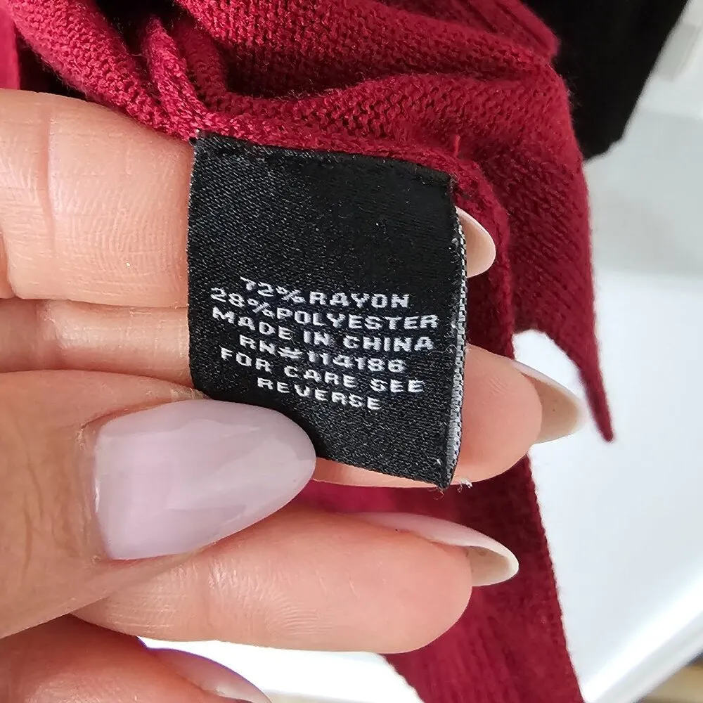 Verve amí Size XL Red & Black V Nevk Sweater - Image 4