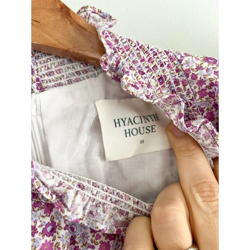 Tuckernuck | Hyacinth House | Purple Floral Periwinkle Mini Dress | Sz XS - Image 6