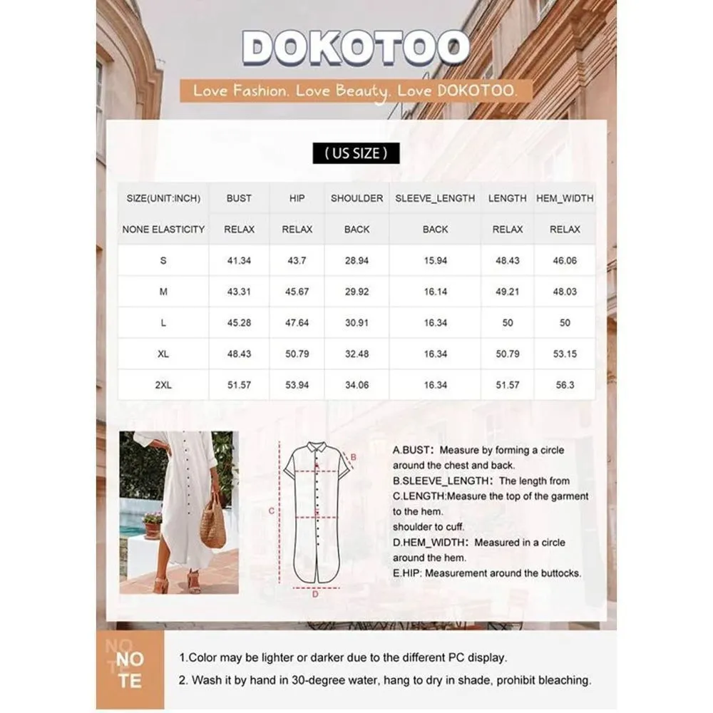 NEW Casual Button Down Maxi Dress Cover Up L Blue Size L - Image 4