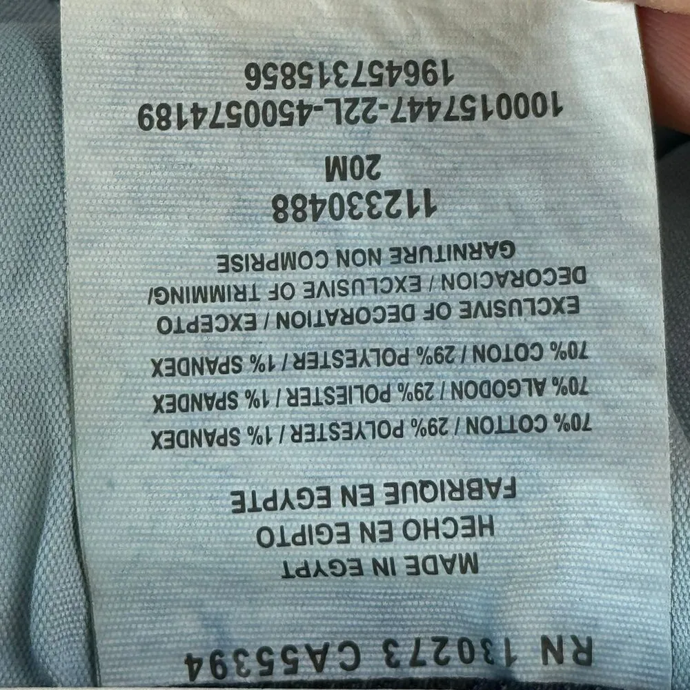 Lee Jean Bermuda Shorts Womens Sz 20 Blue Denim‎ Stretch Raw Hem Mid Rise Casual - Image 14