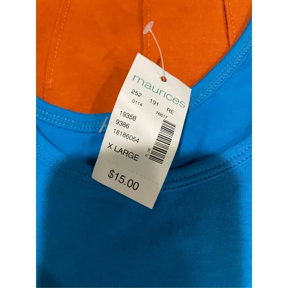 Bundle of 2 XL Tank Top Blue and Orange New - Image 2