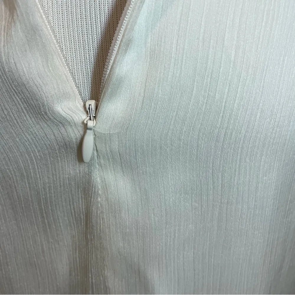 Anthropologie BHLDN Cream Brigitte Pleated Formal Maxi Dress Womens Size S - Image 10