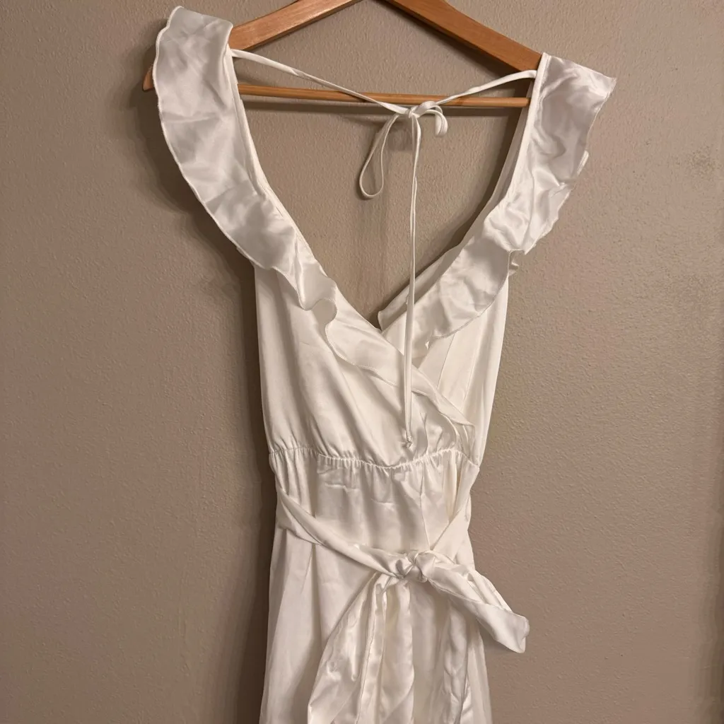 SHOW ME YOUR MUMU Alexis Satin‎ Midi Dress - Image 4